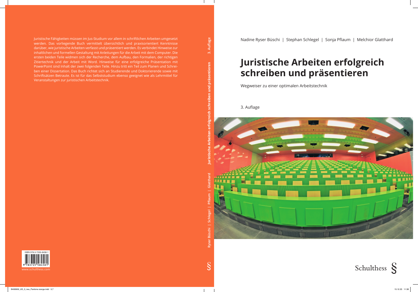 Umschlag des Lehrbuchs Juristische Arbeiten erfolgreich schreiben und präsentieren, 3. Auflage